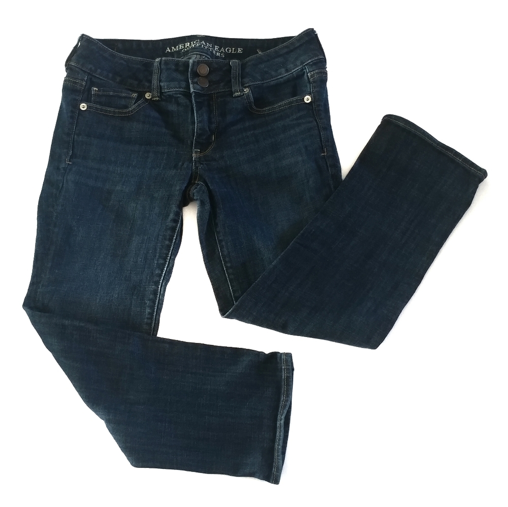 AEO | Stretch Dark Rinse Artist Crop Size 2